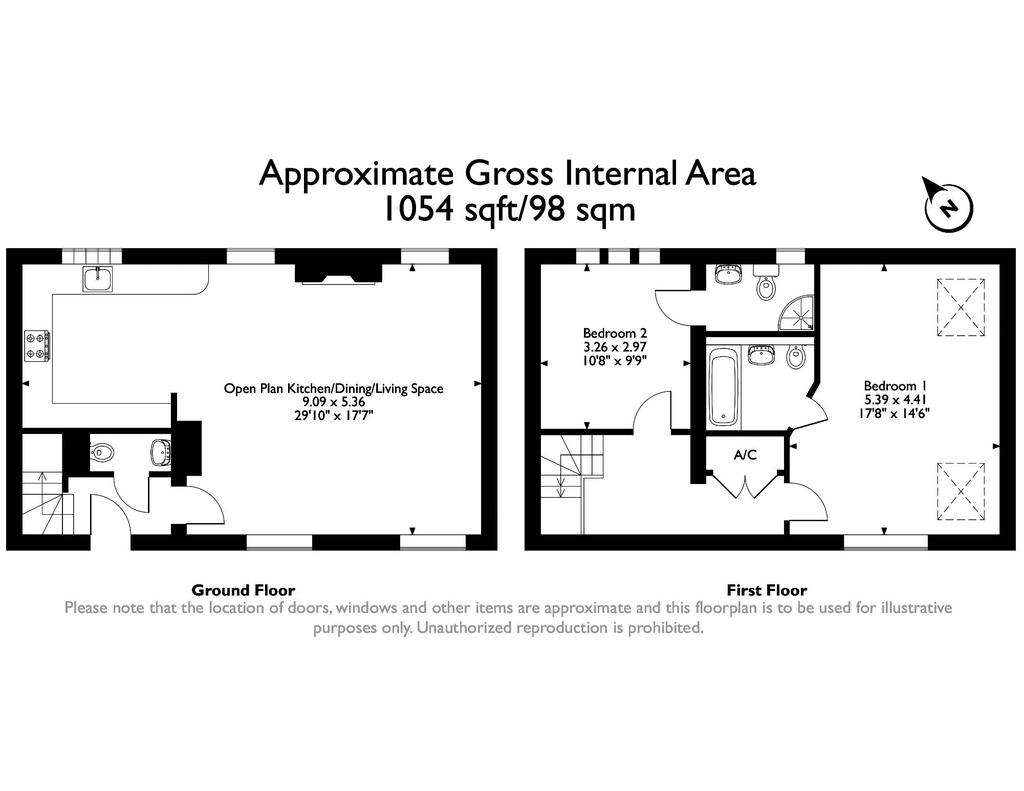 2 bedroom terraced house for sale - floorplan