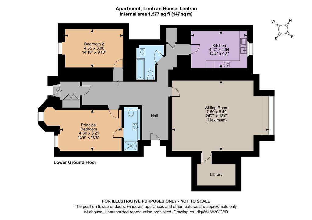 2 bedroom flat for sale - floorplan