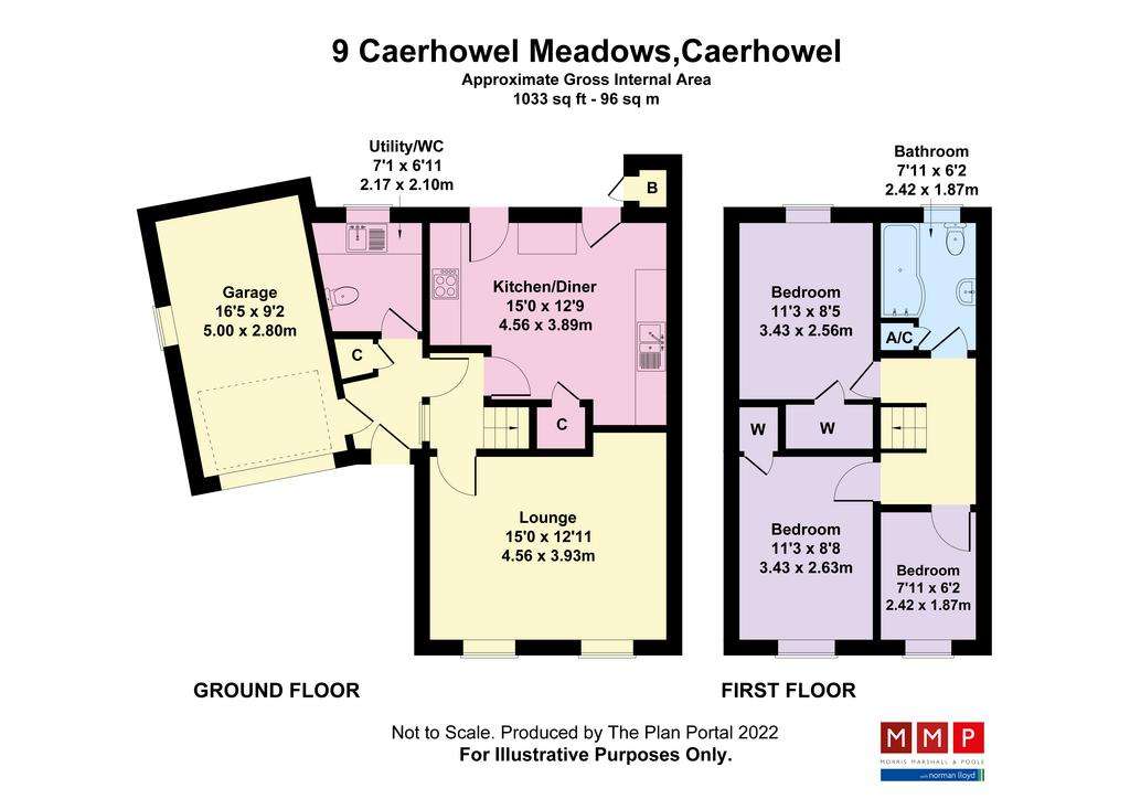 3 bedroom semi-detached house for sale - floorplan