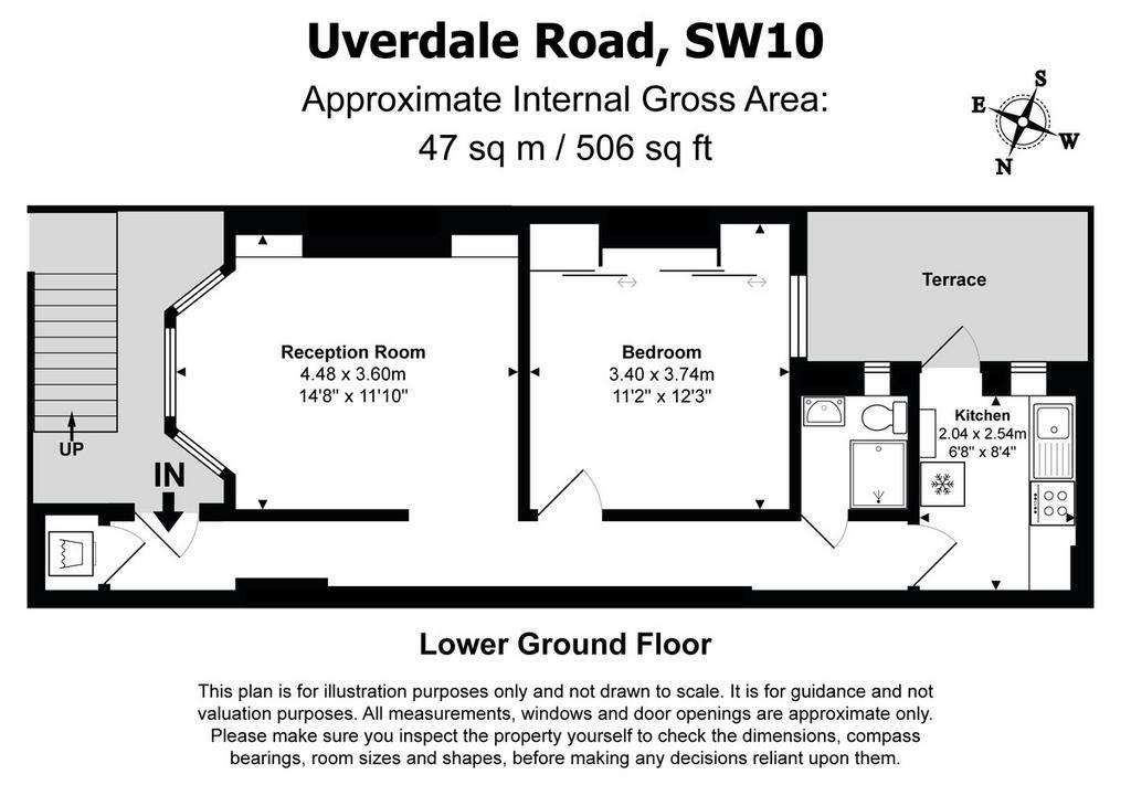 1 bedroom flat to rent - floorplan