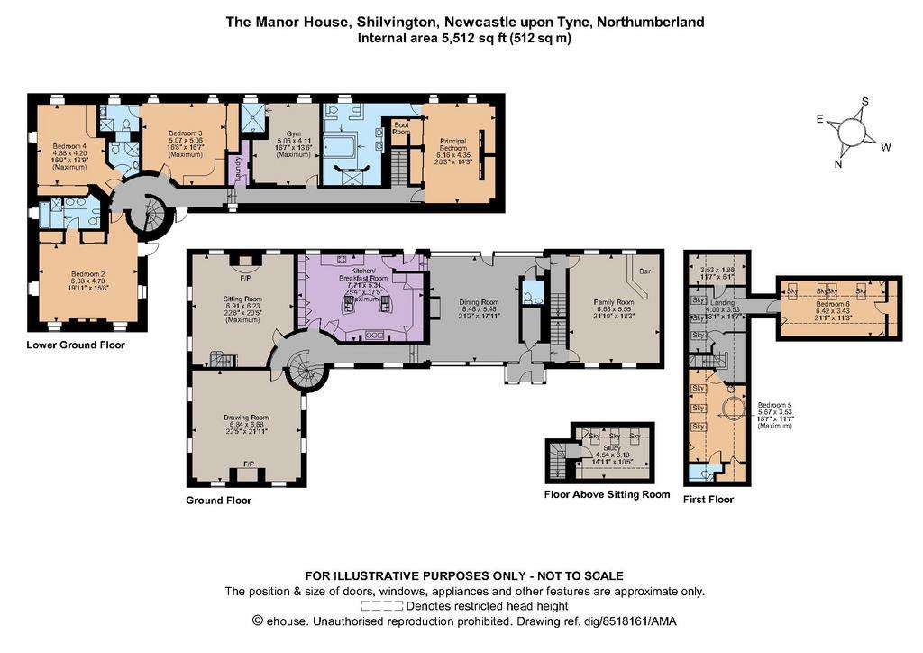 6 bedroom barn conversion for sale - floorplan
