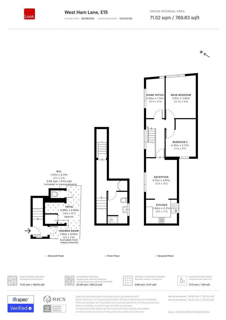 2 bedroom flat to rent - floorplan