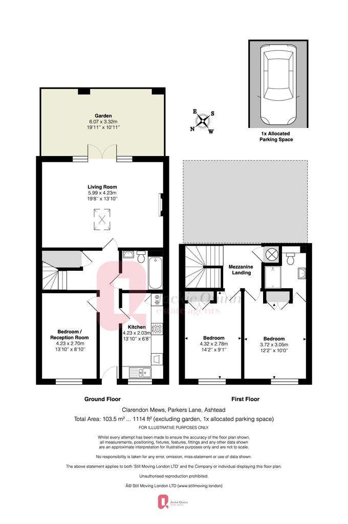 3 bedroom terraced house to rent - floorplan