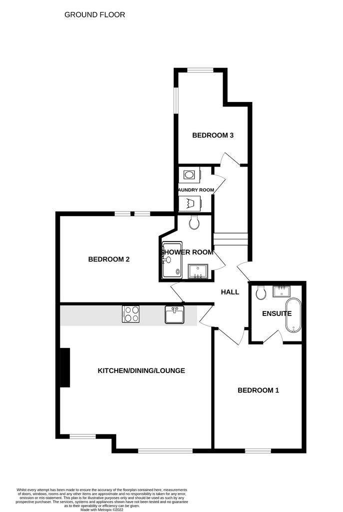 3 bedroom flat to rent - floorplan