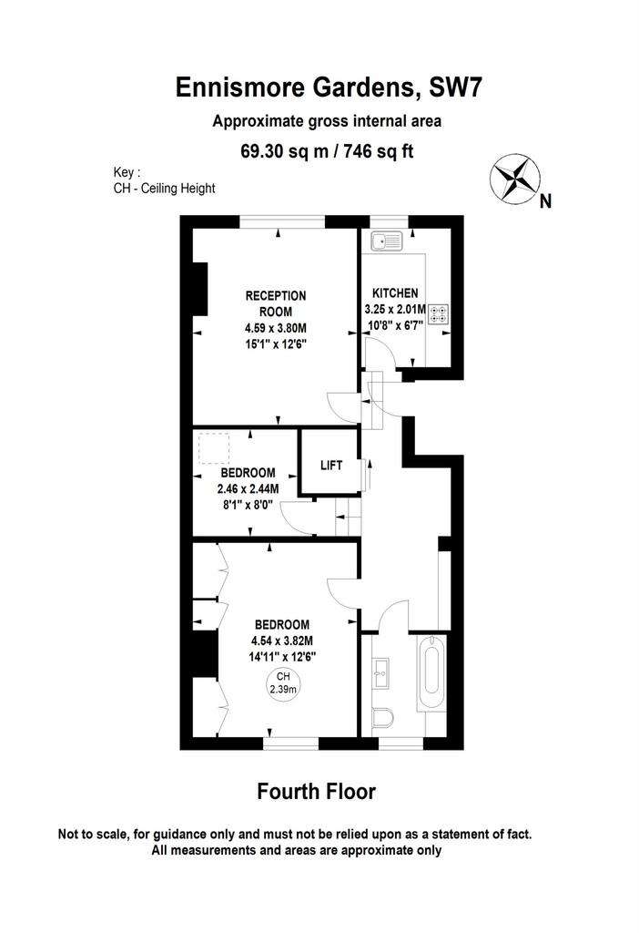 2 bedroom flat to rent - floorplan