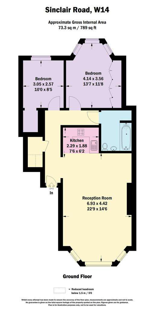 2 bedroom flat to rent - floorplan