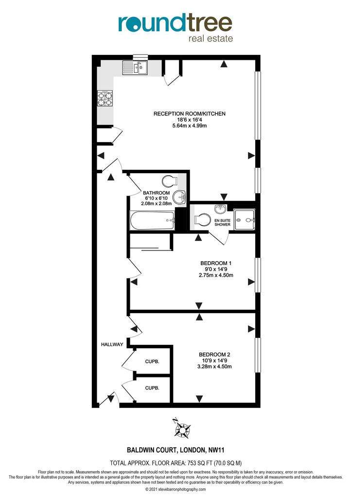 2 bedroom flat to rent - floorplan