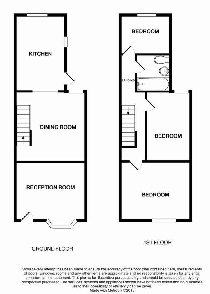 3 bedroom terraced house to rent - floorplan