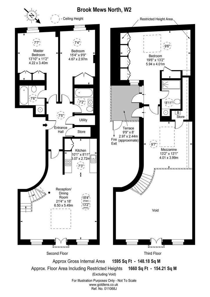 3 bedroom flat to rent - floorplan