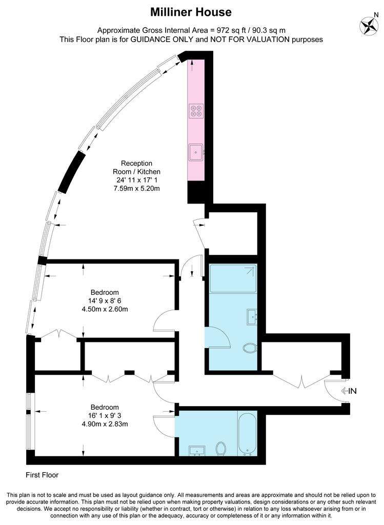 2 bedroom flat for sale - floorplan