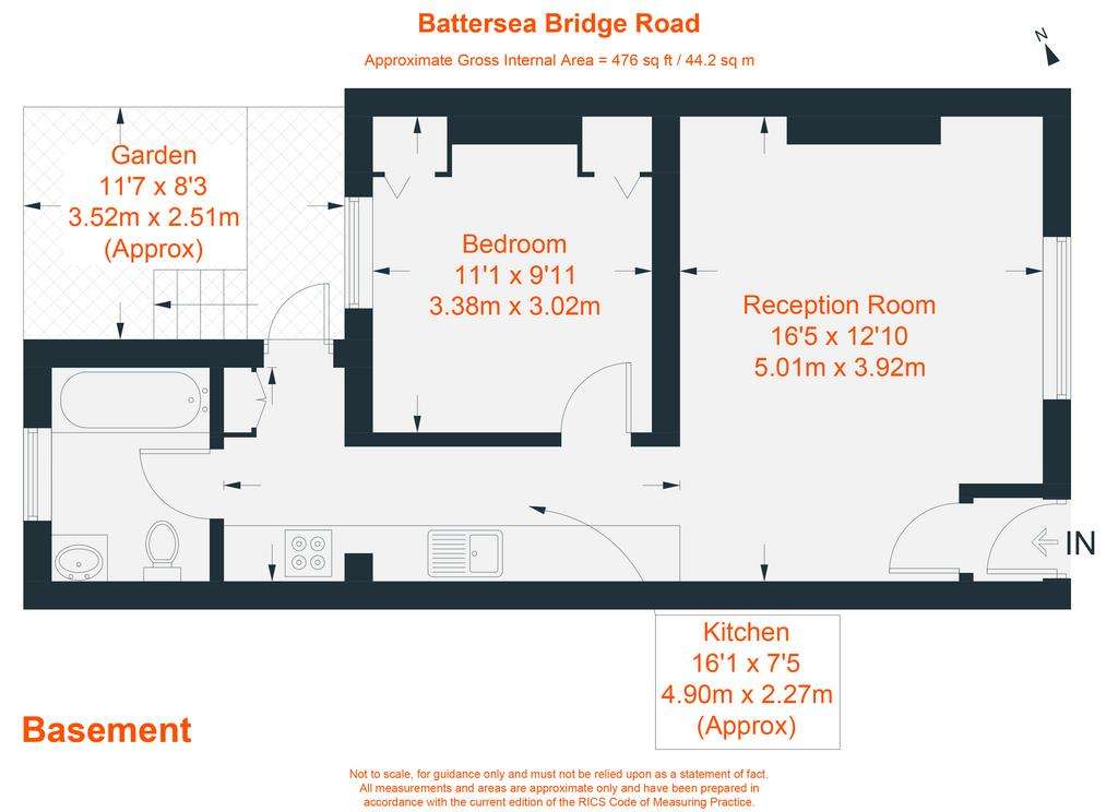 1 bedroom flat to rent - floorplan