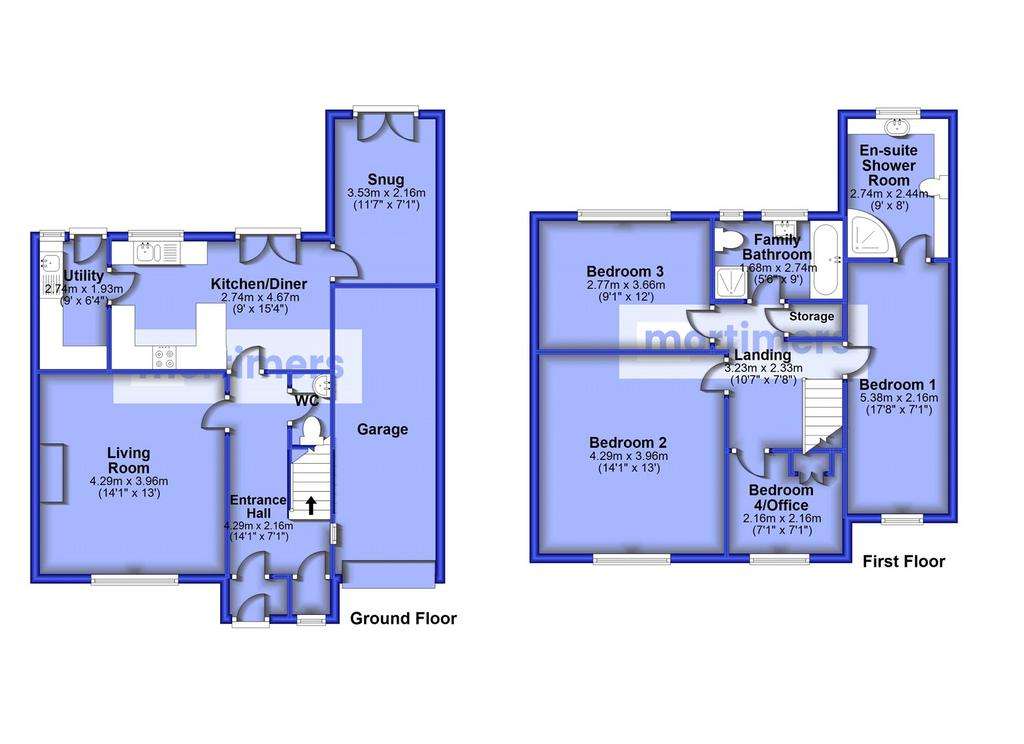 4 bedroom semi-detached house for sale - floorplan