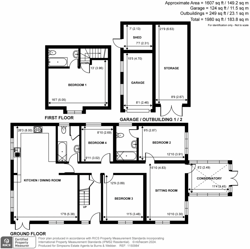 4 bedroom detached house for sale - floorplan