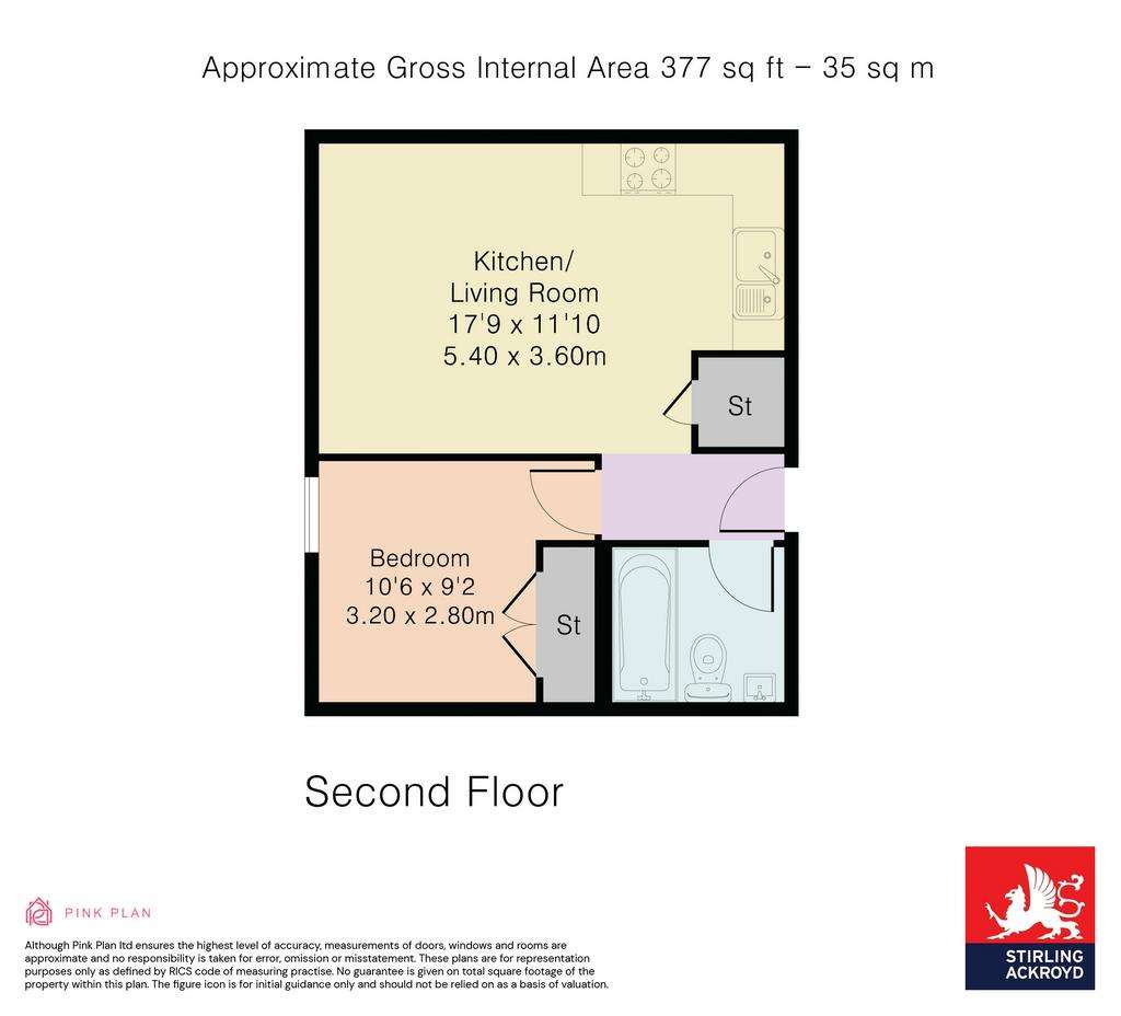 1 bedroom flat to rent - floorplan