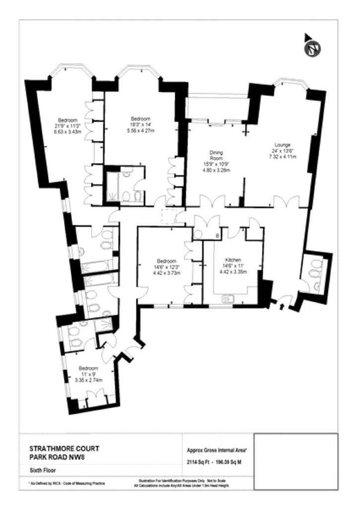 4 bedroom flat to rent - floorplan