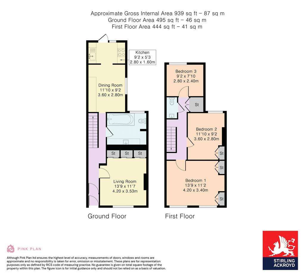 3 bedroom terraced house to rent - floorplan