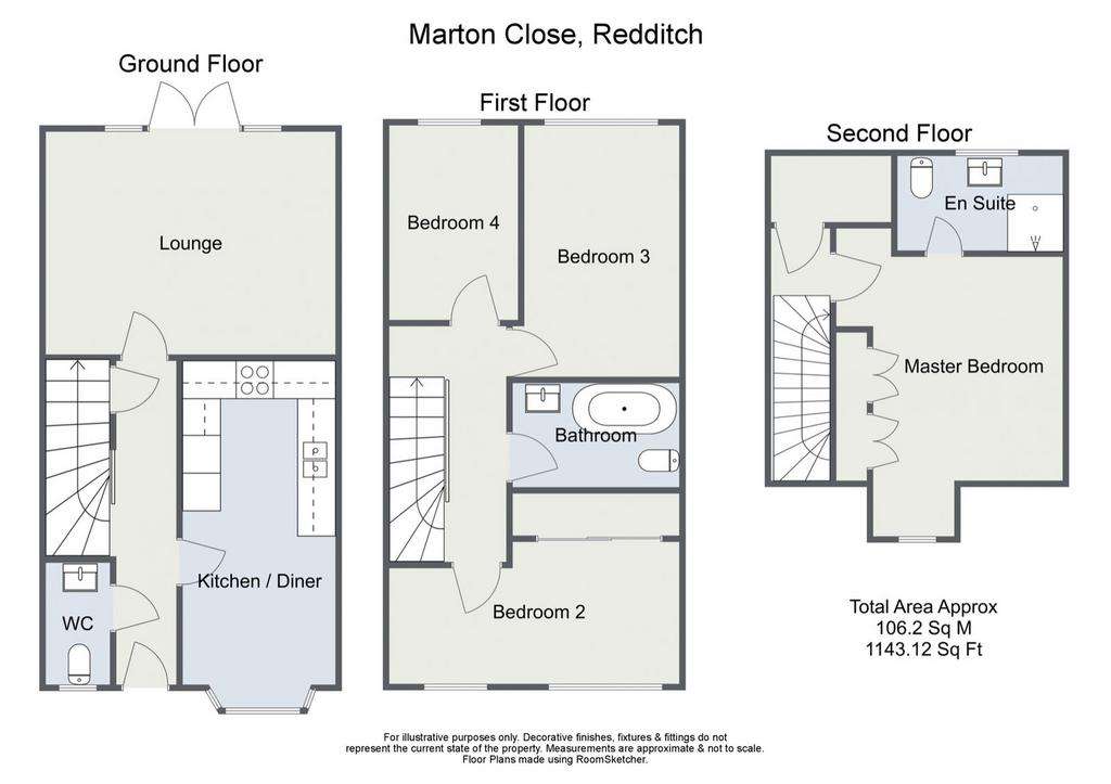 4 bedroom semi-detached house for sale - floorplan