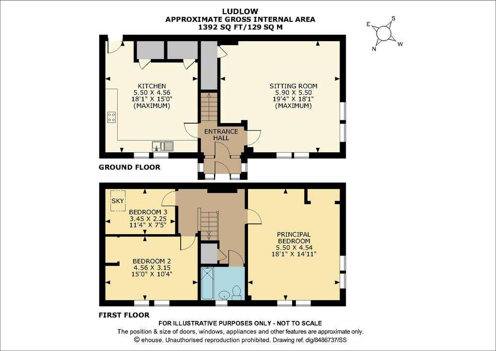 3 bedroom semi-detached house to rent - floorplan