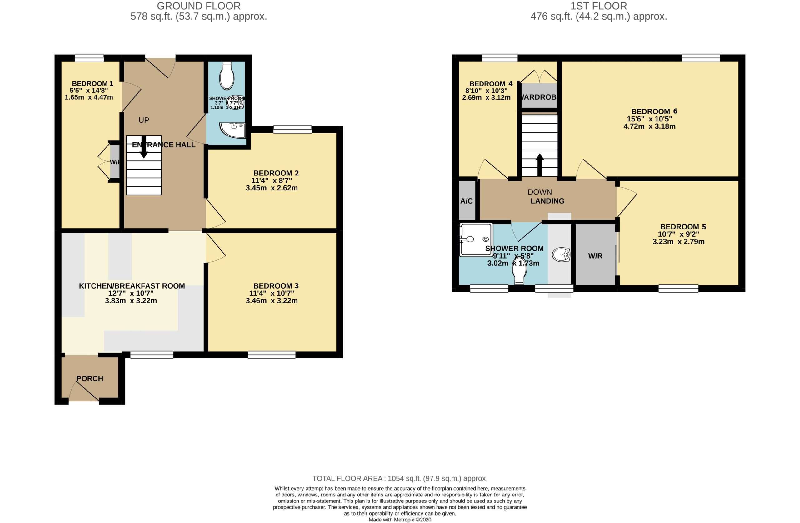 5+ bedroom terraced house to rent - floorplan