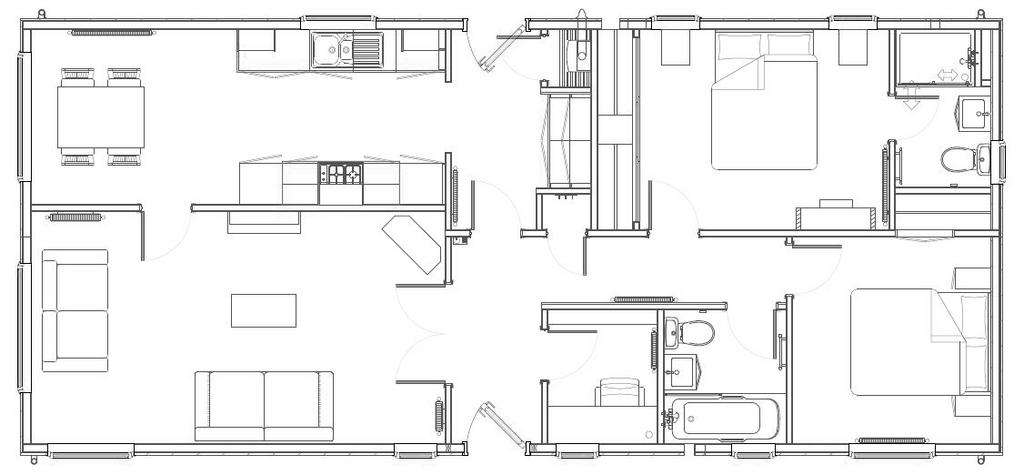 2 bedroom park home for sale - floorplan