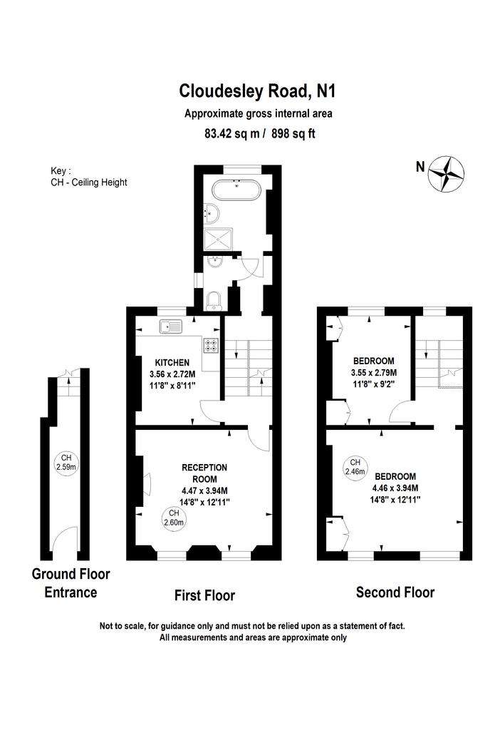 2 bedroom maisonette to rent - floorplan