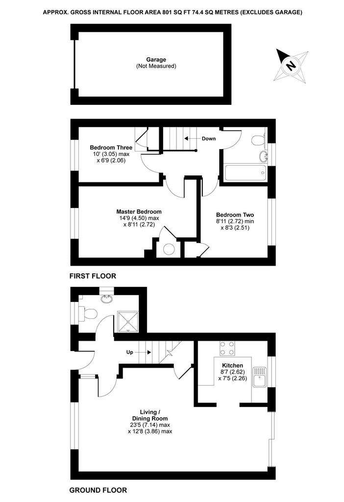 3 bedroom semi-detached house to rent - floorplan