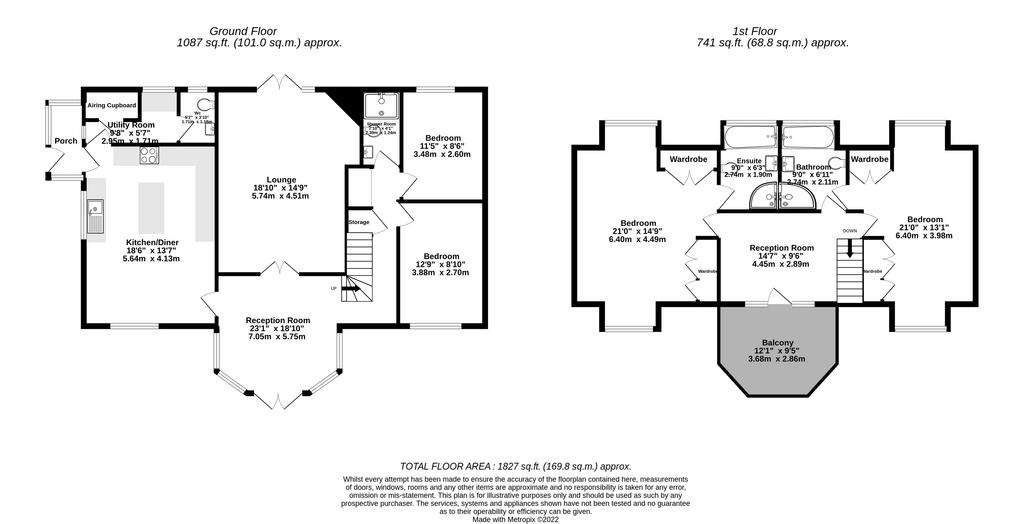 4 bedroom bungalow for sale - floorplan