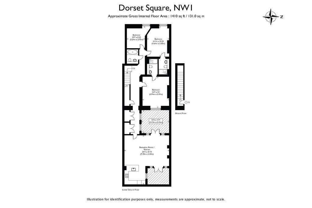 3 bedroom flat to rent - floorplan