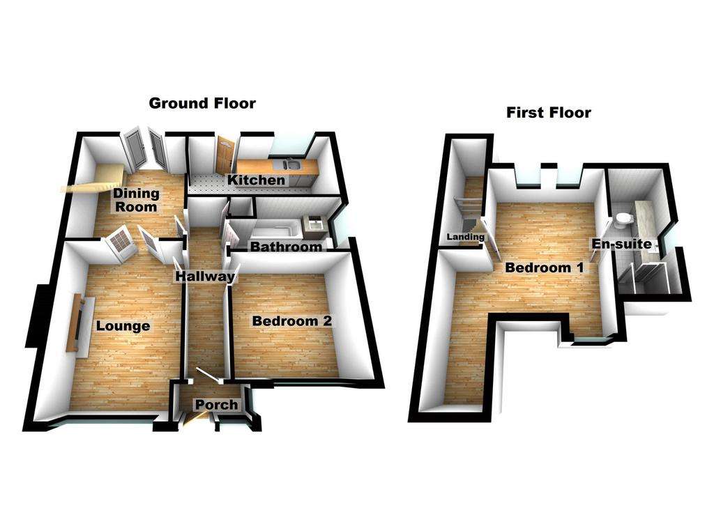 2 bedroom chalet to rent - floorplan