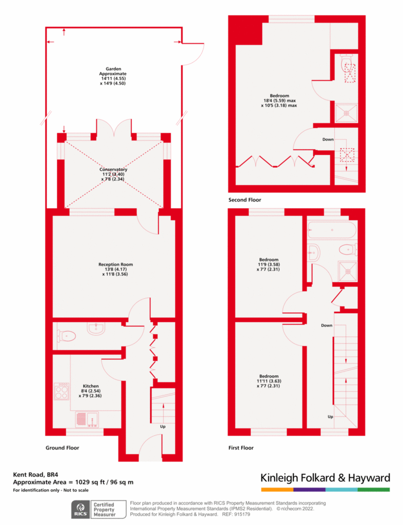 3 bedroom terraced house for sale - floorplan