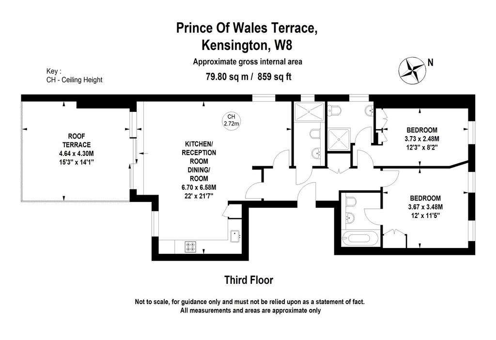 2 bedroom flat to rent - floorplan