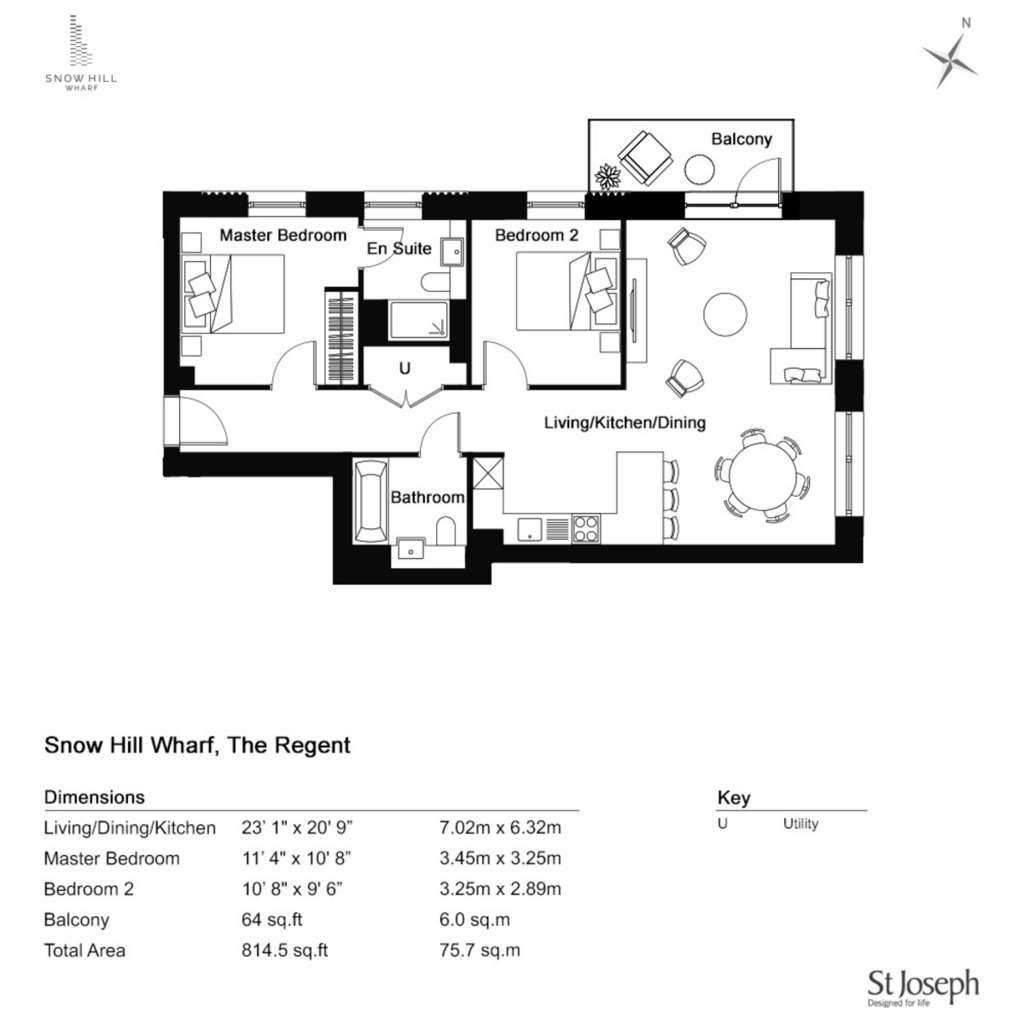 2 bedroom flat to rent - floorplan