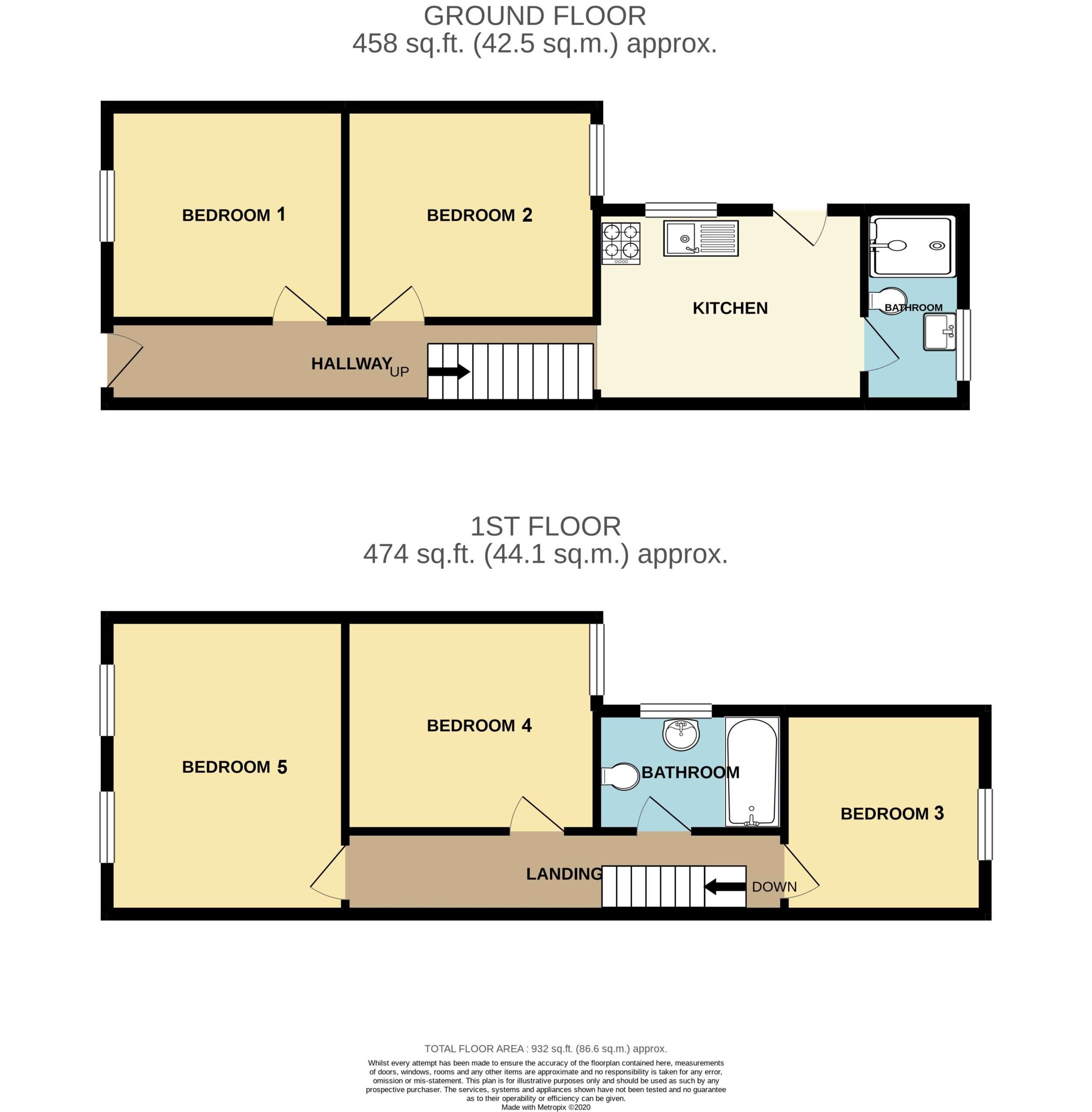 5+ bedroom terraced house to rent - floorplan