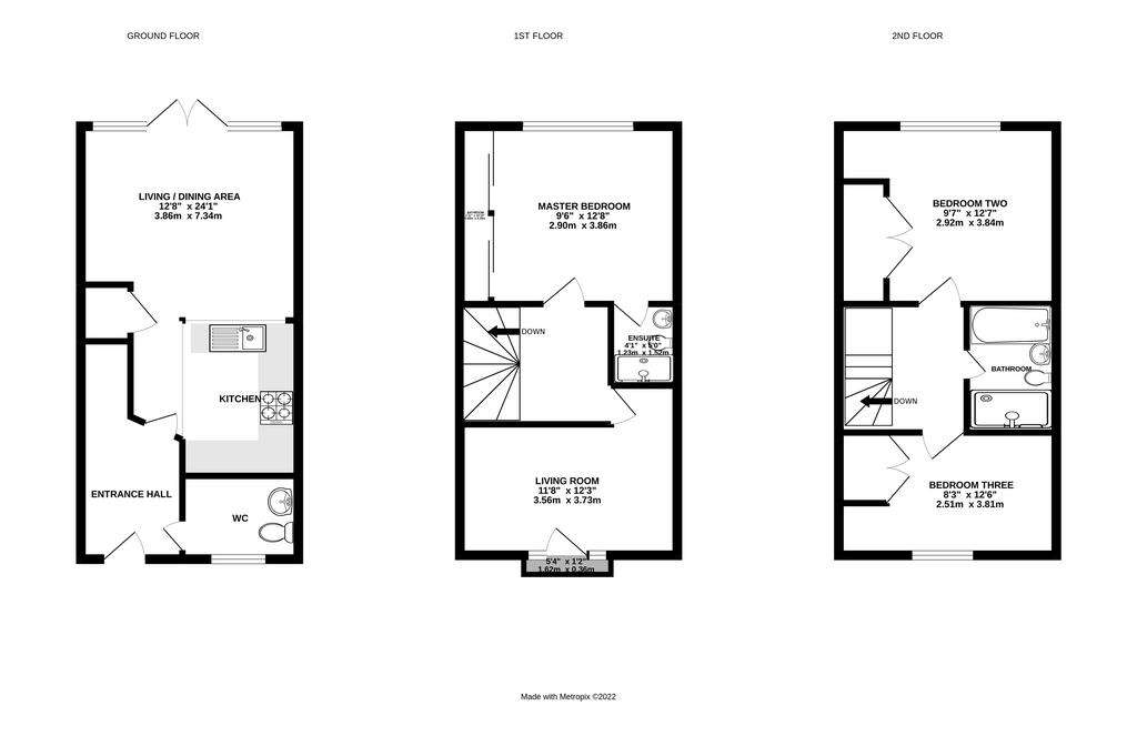 4 bedroom town house to rent - floorplan