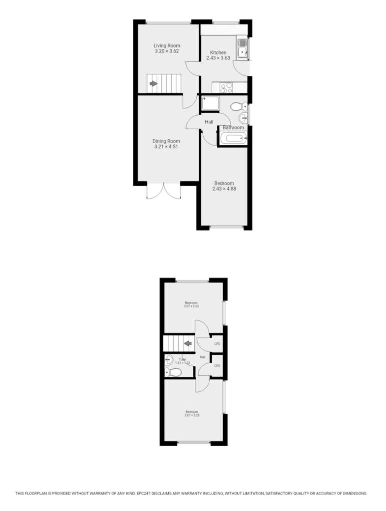 3 bedroom detached bungalow to rent - floorplan