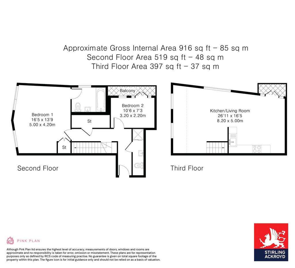 2 bedroom flat to rent - floorplan