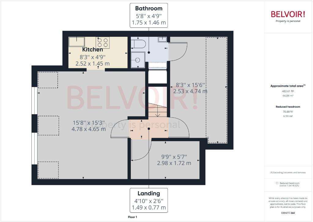 2 bedroom flat to rent - floorplan