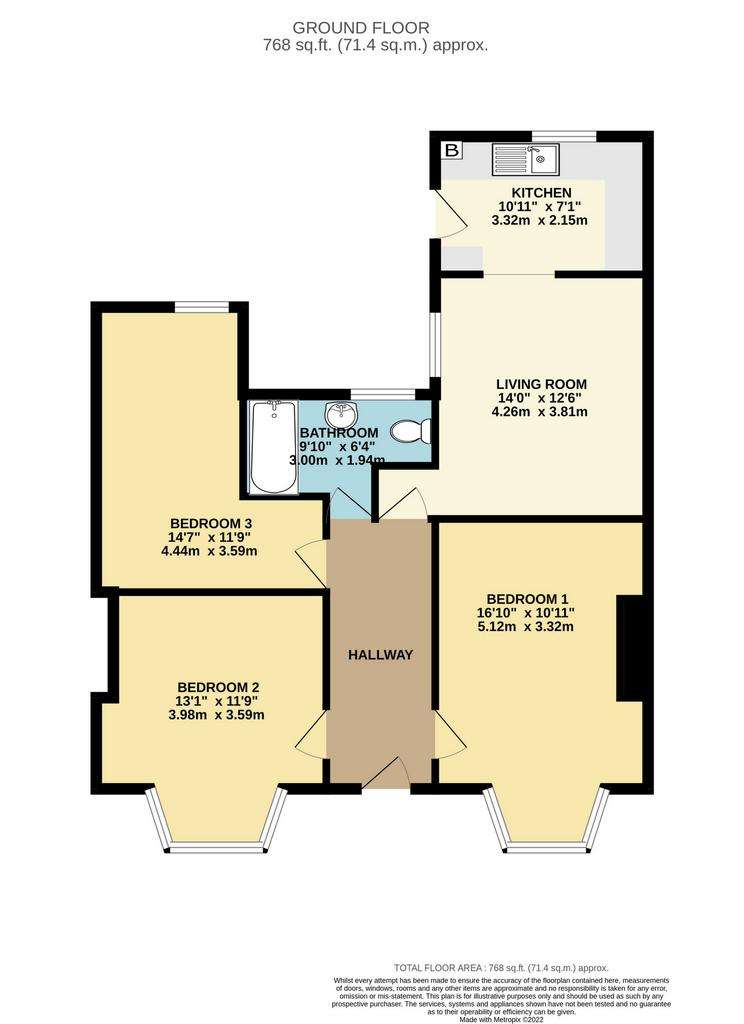 2 bedroom flat to rent - floorplan