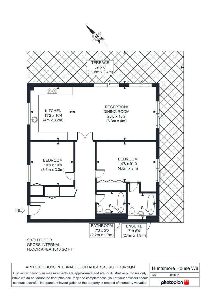 2 bedroom flat to rent - floorplan