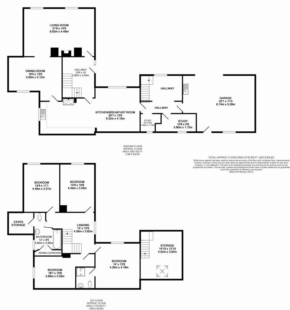 4 bedroom character property to rent - floorplan