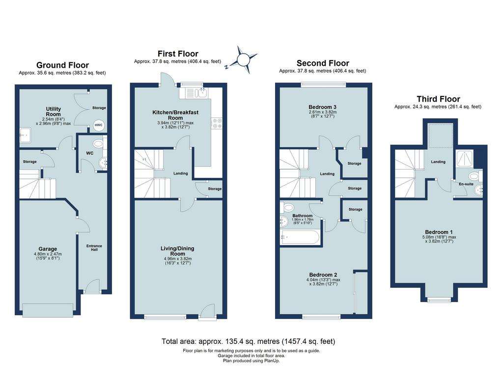 3 bedroom terraced house to rent - floorplan