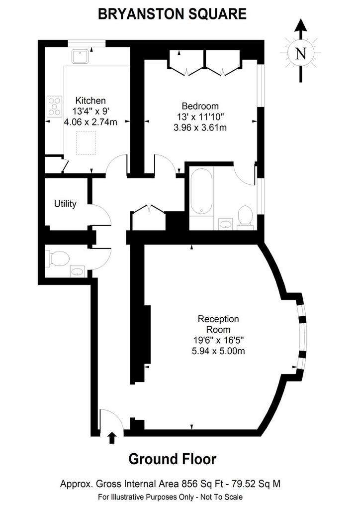 1 bedroom flat to rent - floorplan