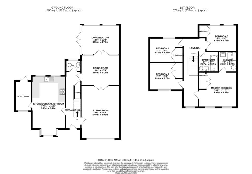 4 bedroom detached house to rent - floorplan