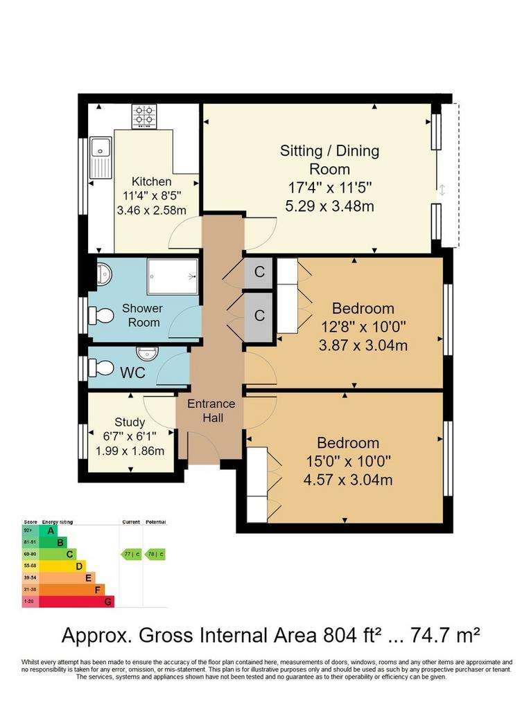 2 bedroom flat for sale - floorplan