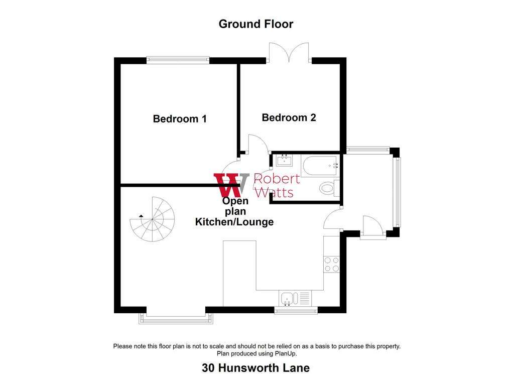 2 bedroom bungalow for sale - floorplan