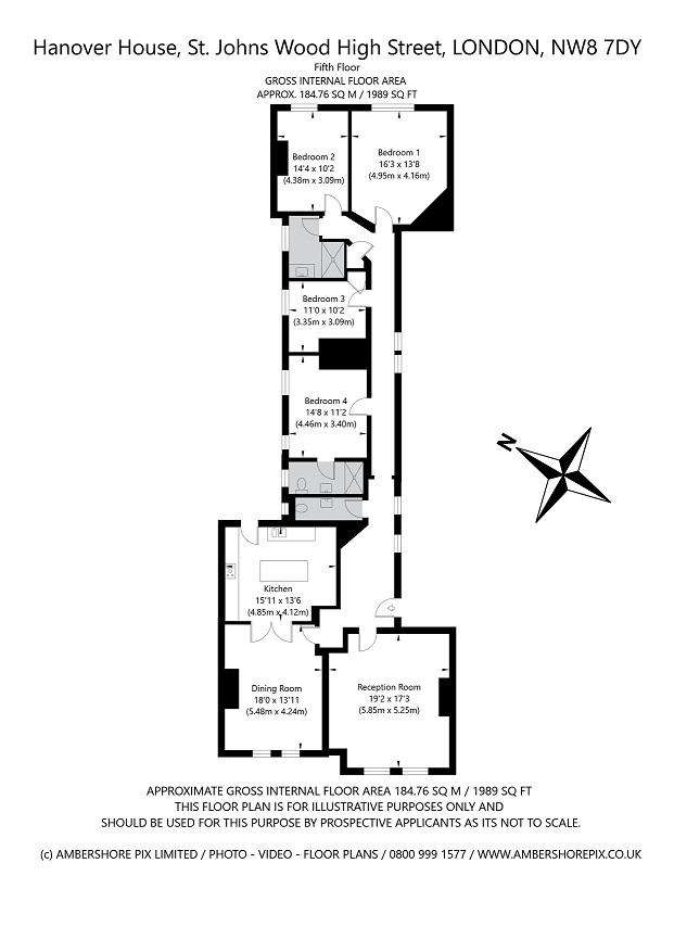 4 bedroom flat for sale - floorplan