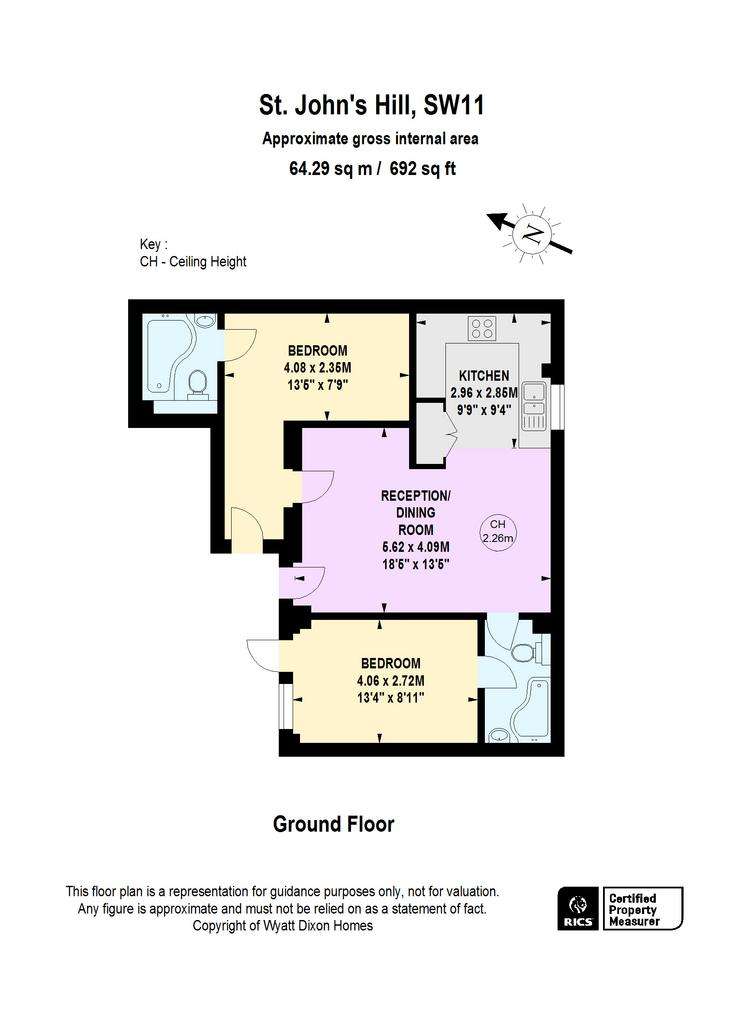 2 bedroom flat to rent - floorplan