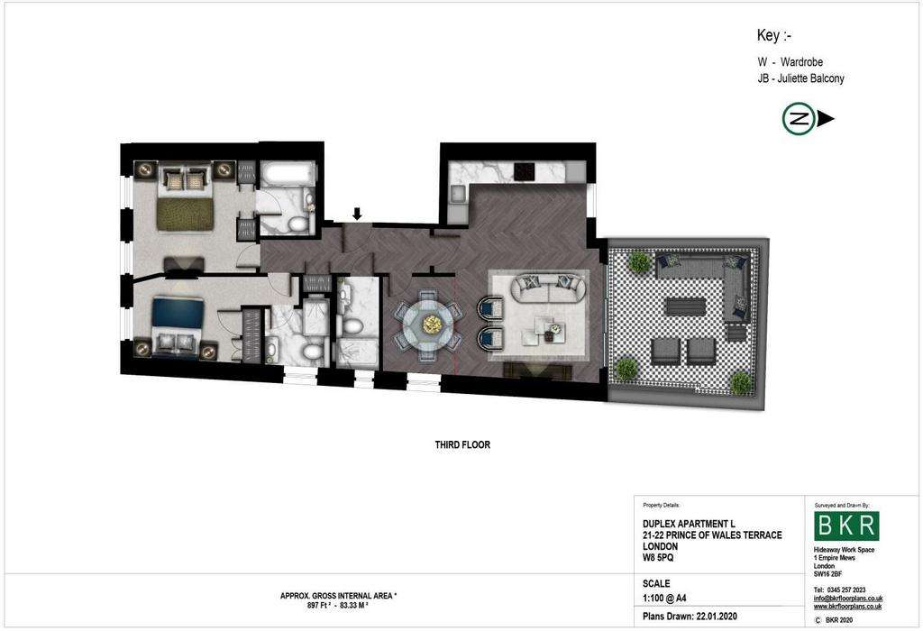 2 bedroom flat to rent - floorplan