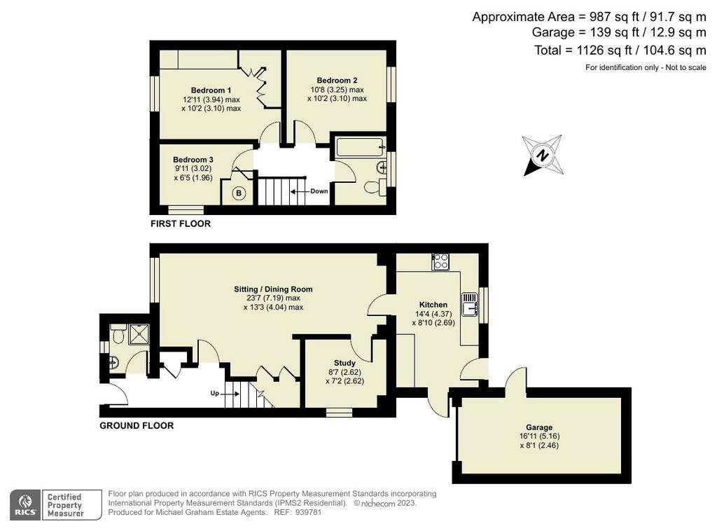 3 bedroom semi-detached house for sale - floorplan