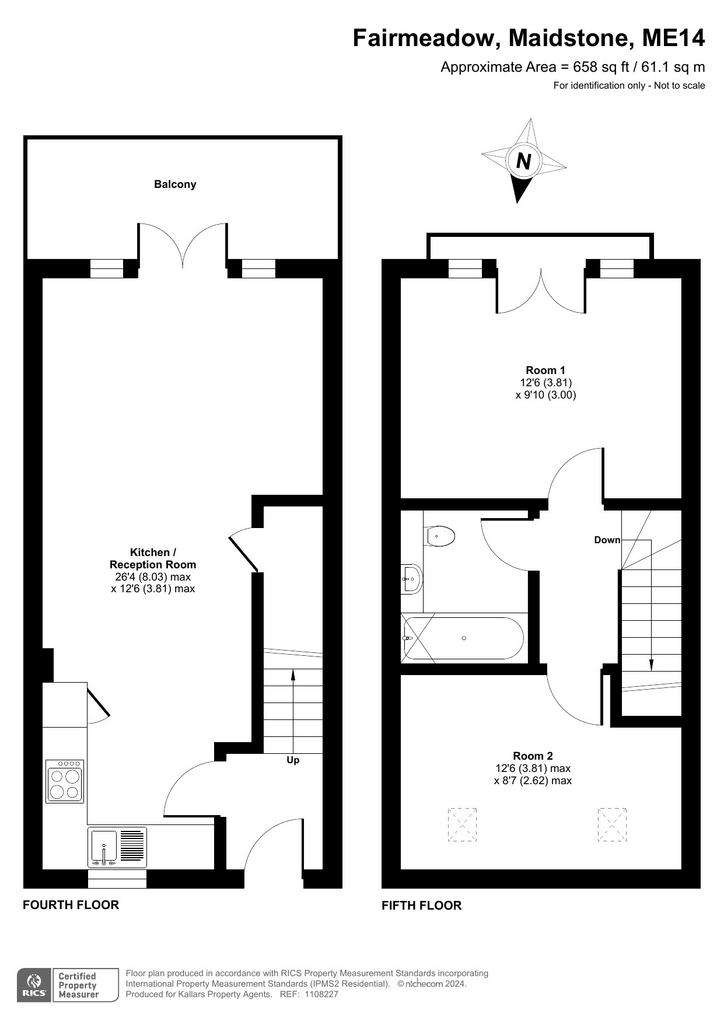 1 bedroom flat for sale - floorplan